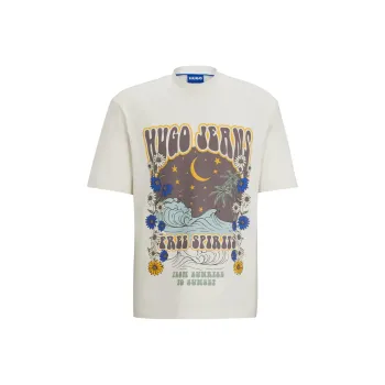 HUGO BOSS SS24 T Shirt Unisex Natural White
