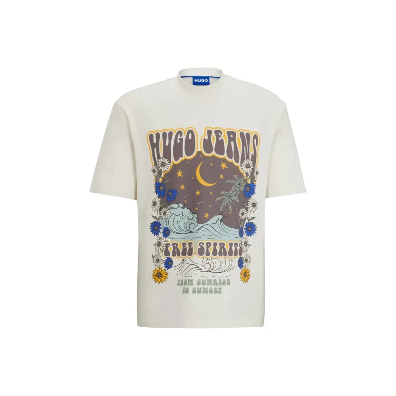 HUGO BOSS SS24 T Shirt Unisex Natural White-0