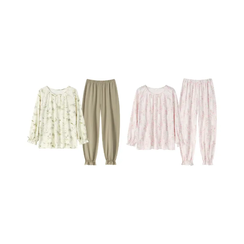 Herbal Primer Pajama Set Women's Combo Set-35