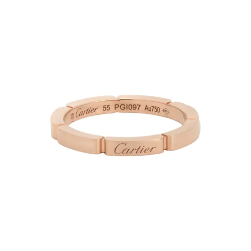 CARTIER 18K Rose Gold Rings Unisex Rose Gold