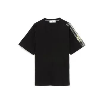STONE ISLAND Logo Printed Crewneck T Shirt