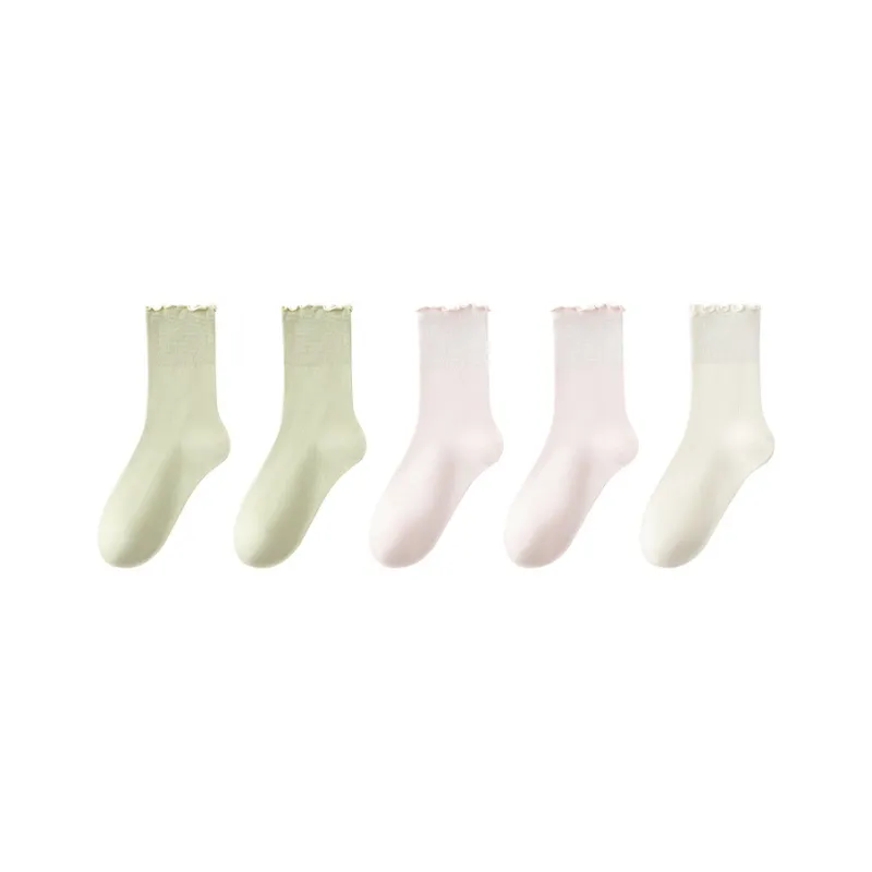 MIIOW Mid Calf Socks Women's 5 Pack-8