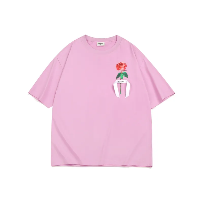 Guuka Short Sleeved T Shirts Unisex Cream White-17