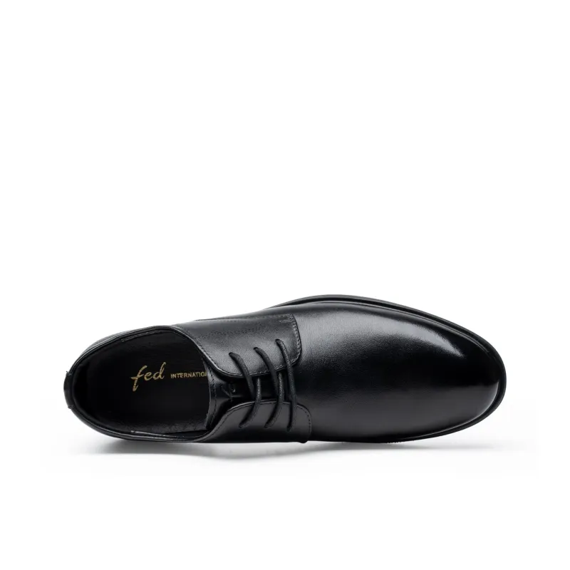 FED Dress Shoes Men Low Top Black-3