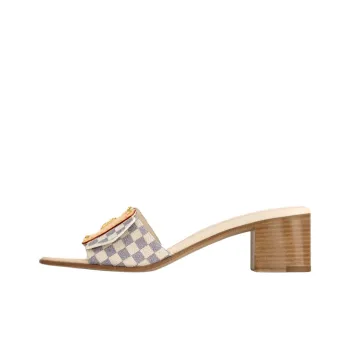 LOUIS VUITTON Slide Slippers 4.5cm Women's Beige