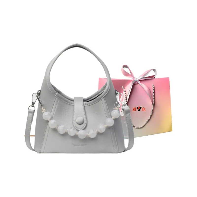 Yalu PU Shoulder Bag, Crossbody Bag, Handbag Women's Black/Ecru/Pink/Silver-21