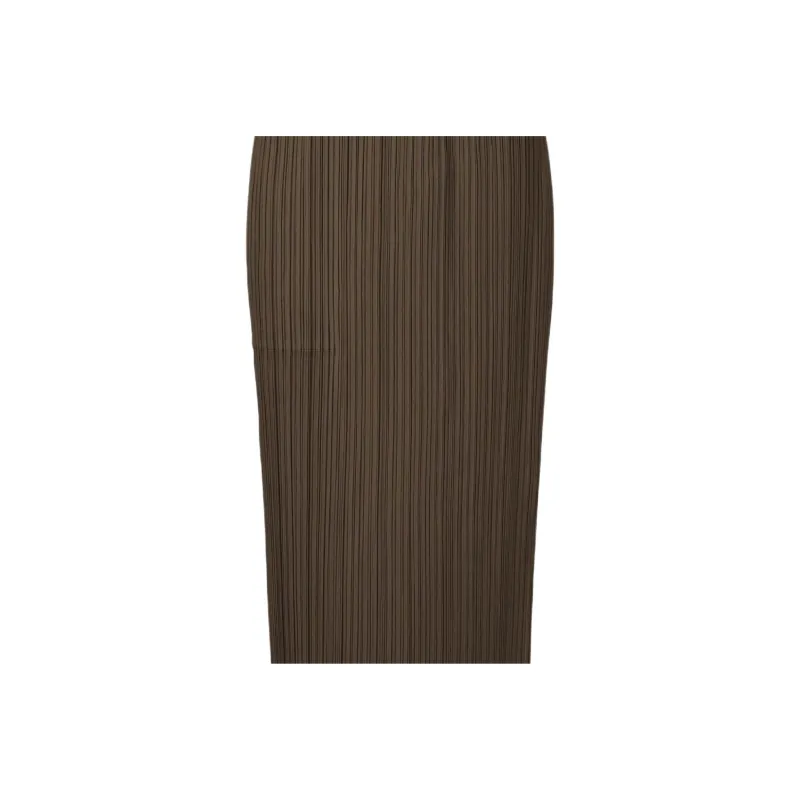 PLEATS PLEASE ISSEY MIYAKE Casual Long Skirt Women's Umber-5