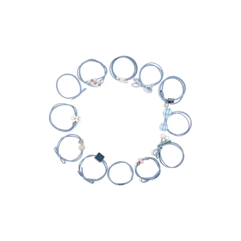 ROYALSASA Rubber Band, Faux Pearl Hair Tie Women's-5