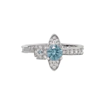 Vivienne Westwood Crystal, Platinum Plated, Recycled Silver, Zircon Rings Unisex Silver