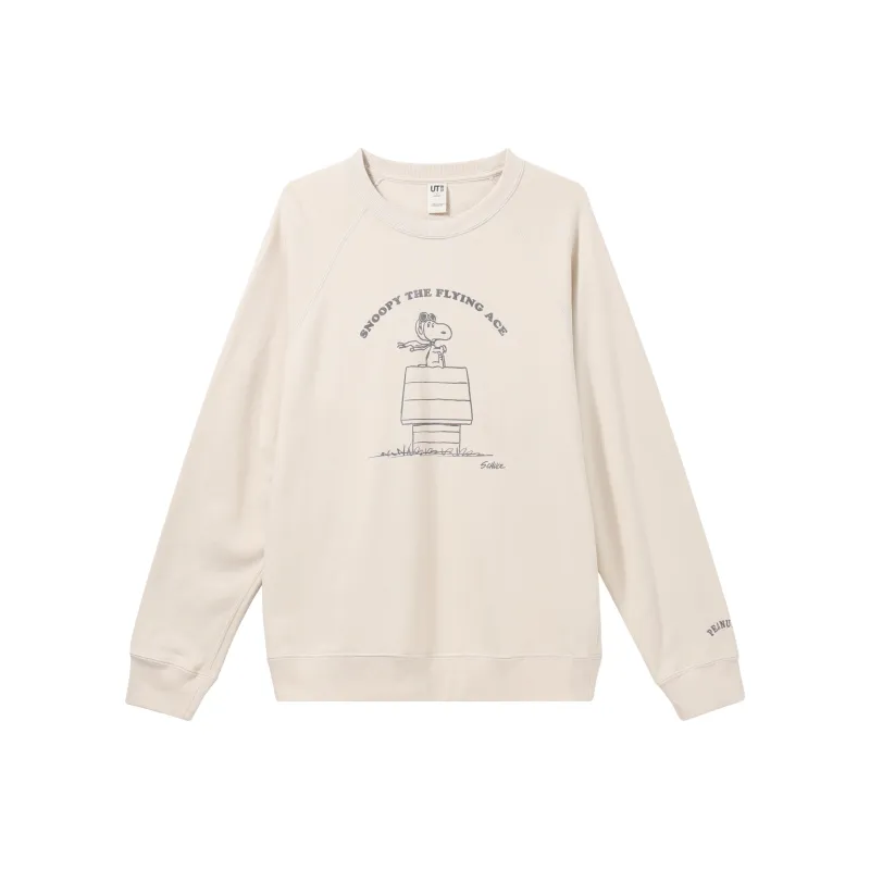 Peanuts X UNIQLO X PEANUTS Co branded Series T Shirts Unisex Light Beige-0
