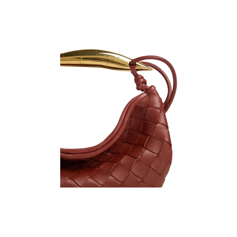 Bottega Veneta SARDINE Lambskin Crossbody Bag, Handbag Women's Sand-4