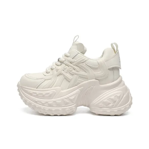 ZHR Casual Hidden Wedge Wear resistant And Lightweight Low Top Chunky Sneakers Women's
