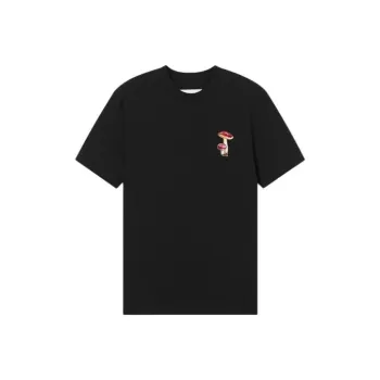 JIL SANDER Mushroom embroidered Cotton T shirt