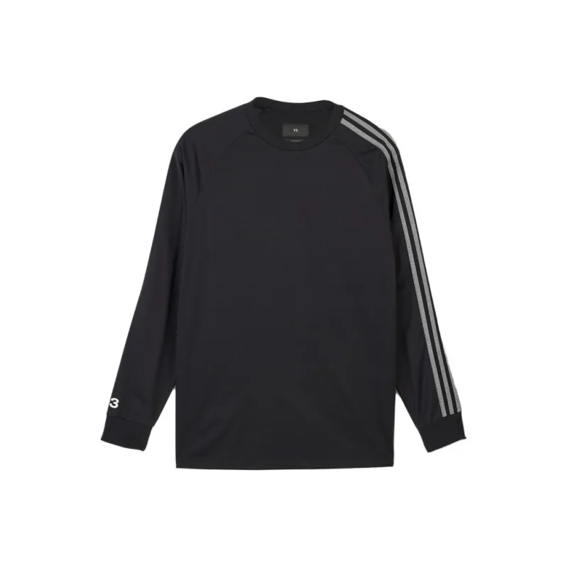 Y-3 Logo-Printed Long-Sleeved Crewneck T-Shirt-0