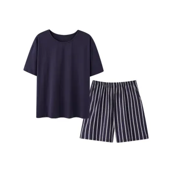BONAS Pajama Set Women's Blue Stripes