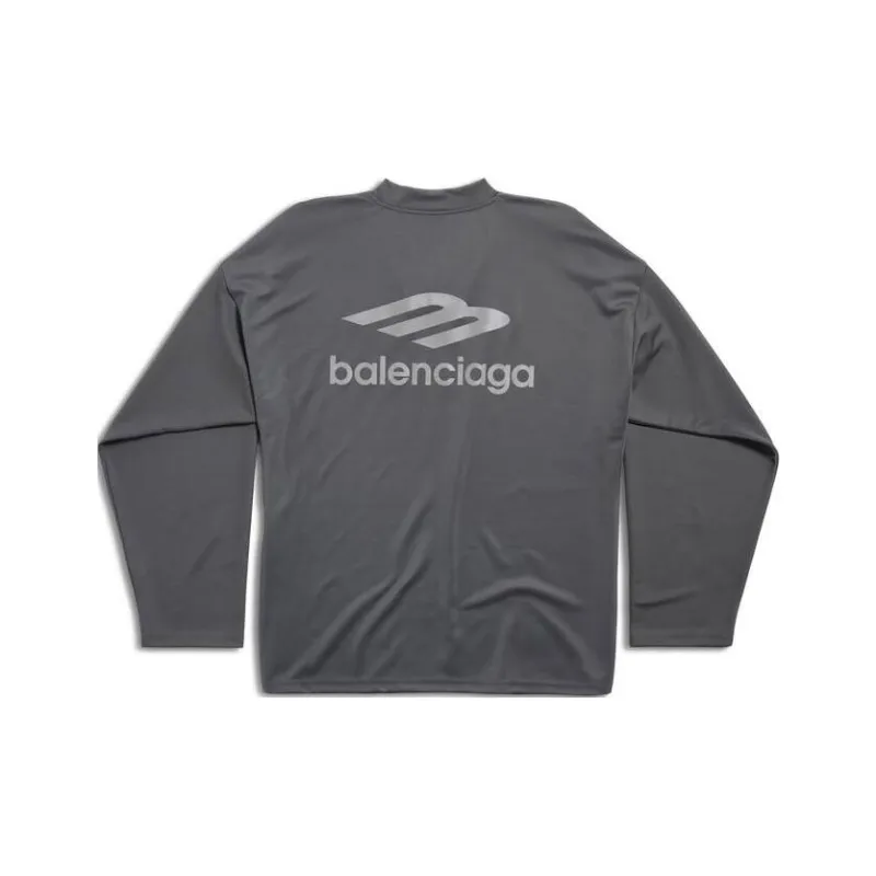 Balenciaga T Shirt Men's Loose Fit Gray-5