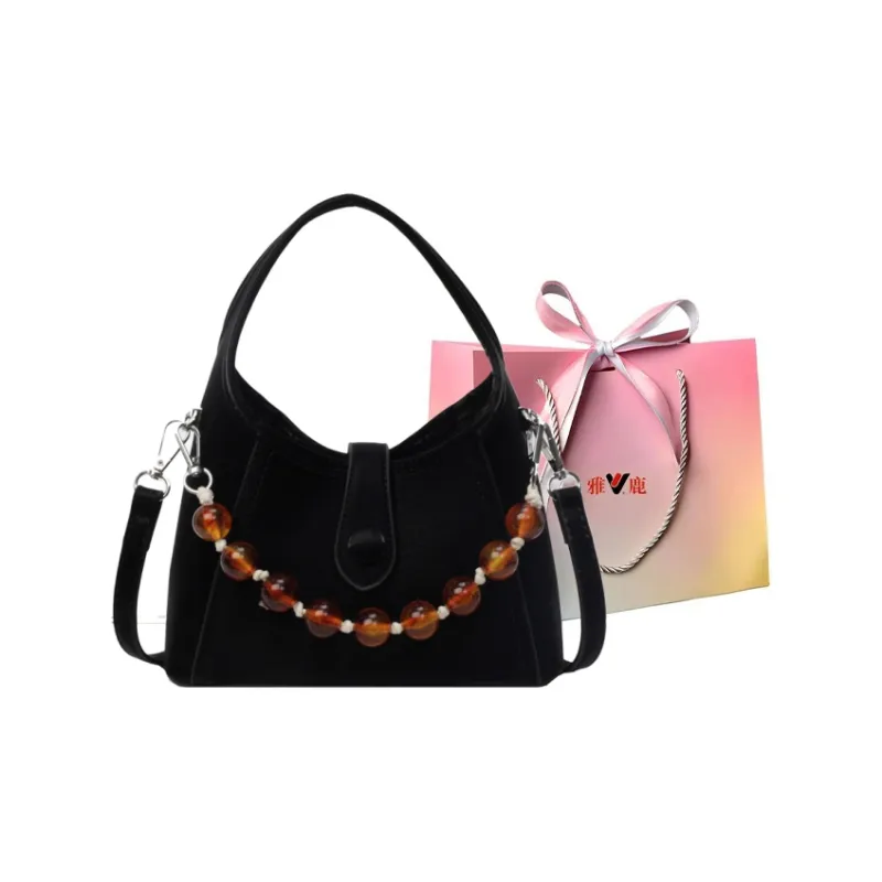 Yalu PU Shoulder Bag, Crossbody Bag, Handbag Women's Black/Ecru/Pink/Silver-0