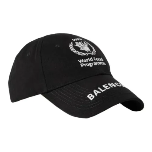Balenciaga Cotton Baseball Caps Women's Black