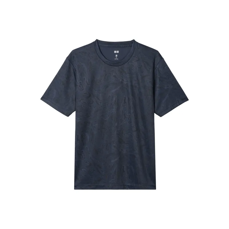 UNIQLO T Shirt Unisex Navy Blue-0