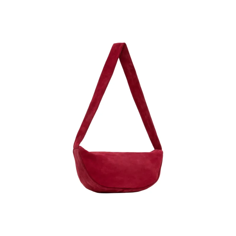 ST. AGNI Suede Shoulder Bag Women's Burgundy-2