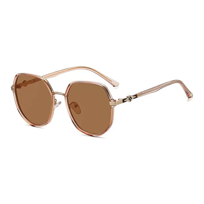 NOME TR/Memory Plastic Metal Round Sunglasses Unisex-1