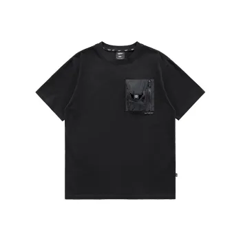 VIP Workwear 3D Effect Pocket Loose Fit Mountain Series Short Sleeved T Shirts Unisex Black