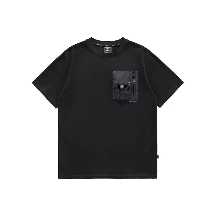 VIP Workwear 3D Effect Pocket Loose Fit Mountain Series Short Sleeved T Shirts Unisex Black-0
