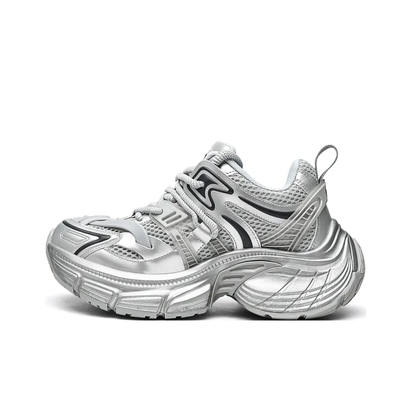 ORD Low Top Chunky Sneakers Unisex Silver-0