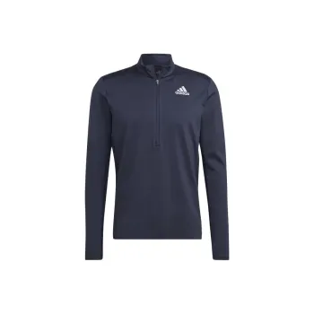 Adidas Own THE Run 1/2 Zip Long Sleeve Tee T-Shirt Men's Dark Blue