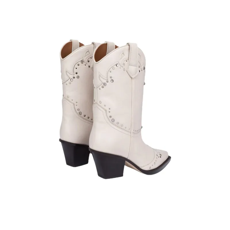 Paris Texas Janice Ankle Boots 6cm Women's White-3