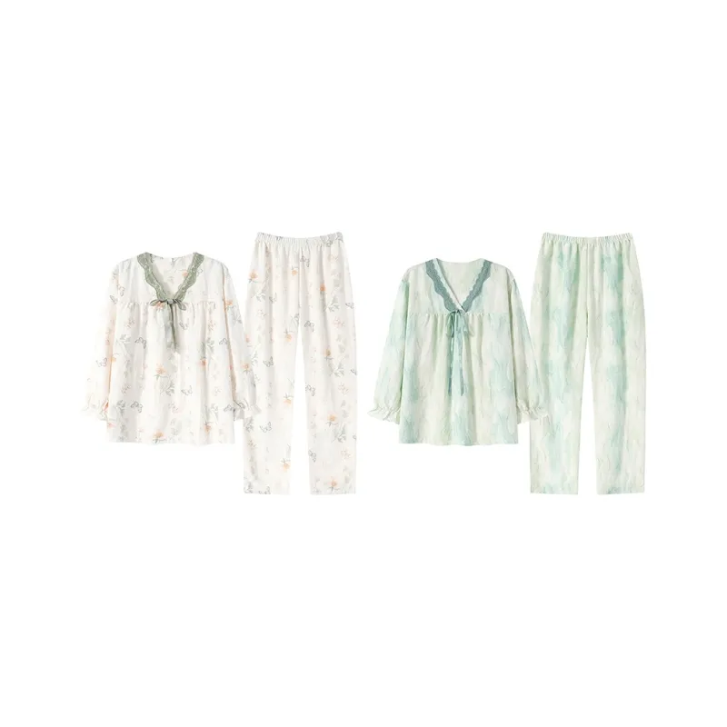 Herbal Primer Pajama Set Women's Combo Set-37