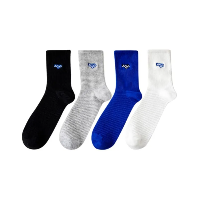Temooues Mid Calf Socks Unisex 4 Pack-0