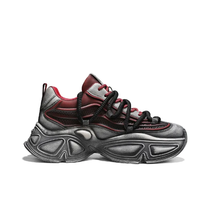AiJP Anti Slip And Wear Resistant Height Increasing Low Top Chunky Sneakers Men's-8