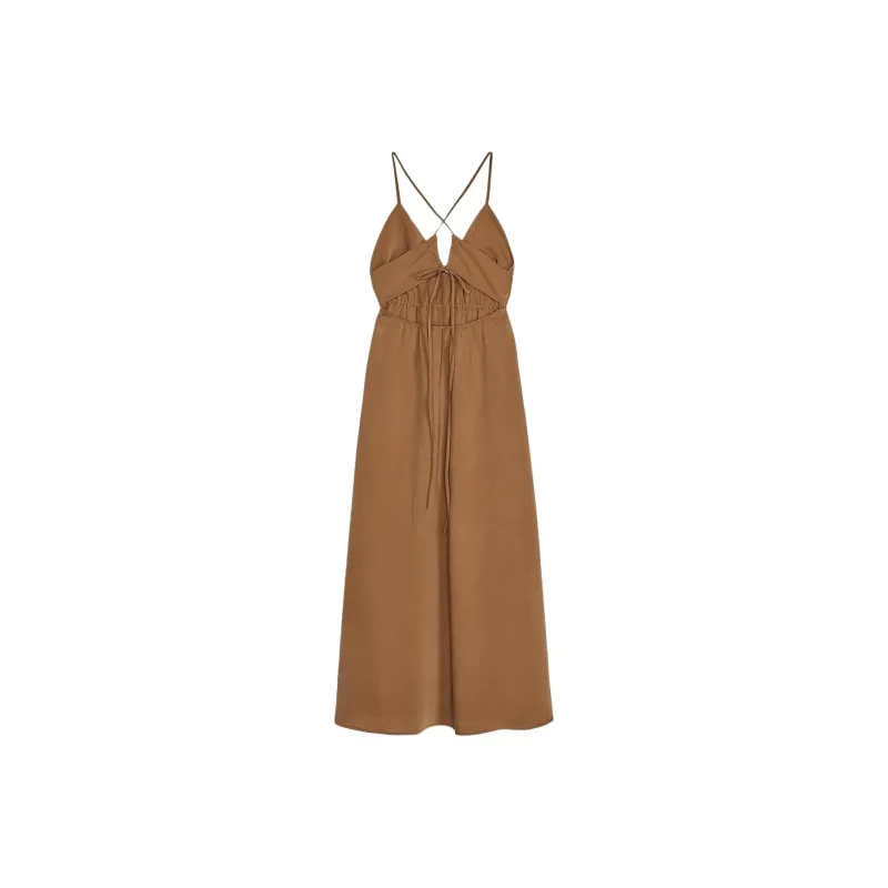 ZARA Slip Dresses Women's Brown-1