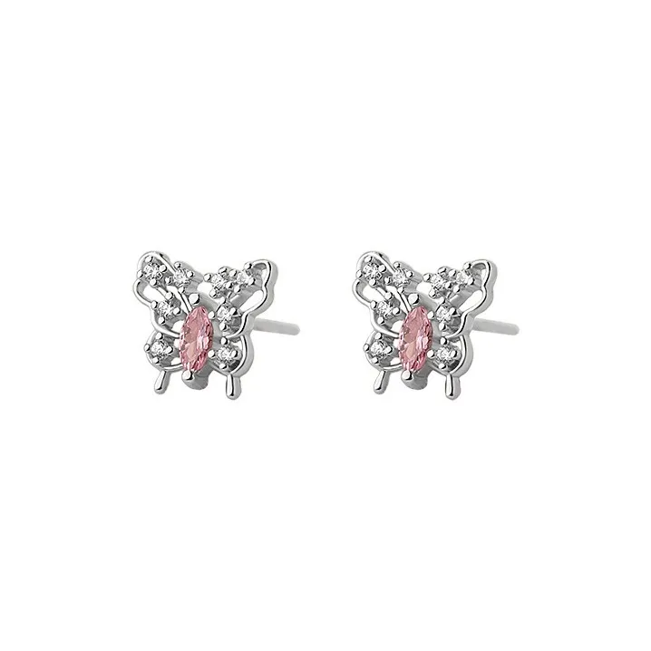 GIFT&CO S999 Fine Silver Sterling Silver Stud Earrings Women's-0