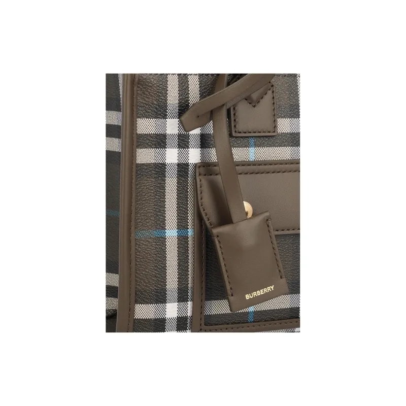 Burberry Polyurethane Tote Bag, Shopping Bag, Shoulder Bag, Crossbody Bag, Handbag Women's Chocolate-3