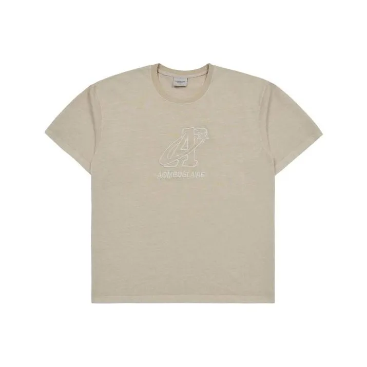 Acme De La Vie/ADLV Star A Logo Pigment Washing Short T-Shirt Unisex Beige Camel-0