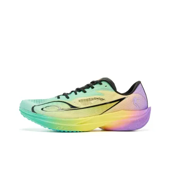 QIAODAN Feiteng 2.0 Running Shoes Men Low Top Smart Green Rhythm Yellow