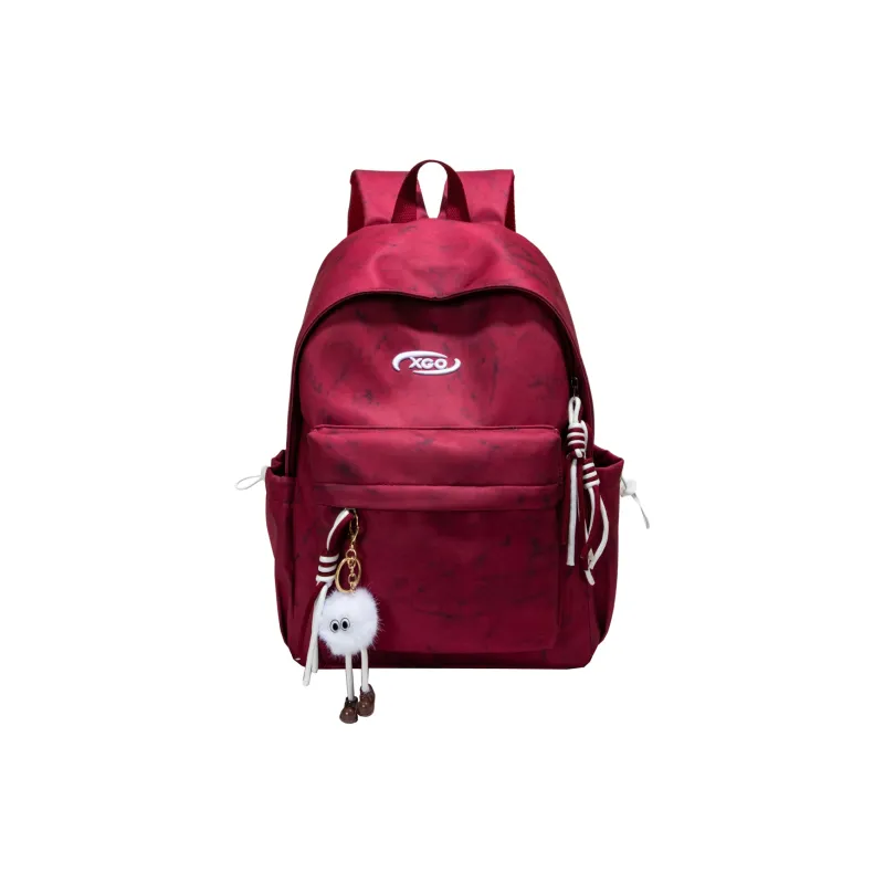 Yalu Nylon Backpack Unisex White/Red/Green/Black-6