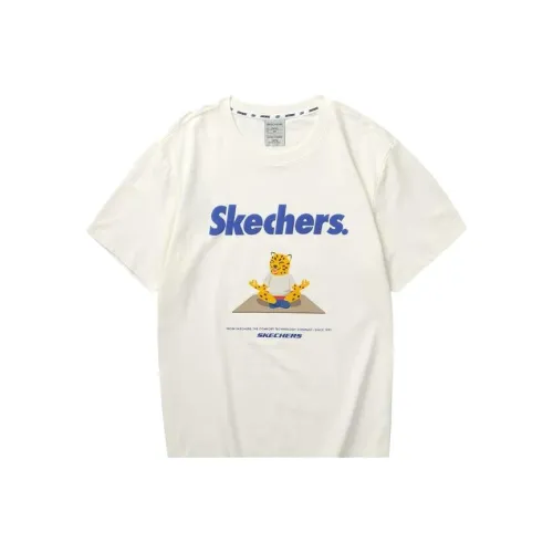 Skechers Funny Monster T-Shirts Unisex Marshmallow White/0074