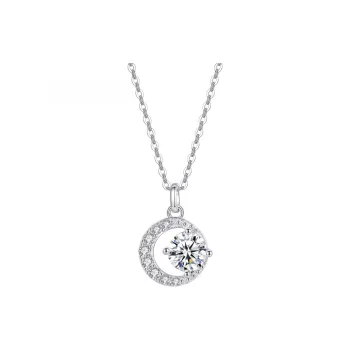 Di Su Xing 999 Fine Silver Zircon Necklaces Women's