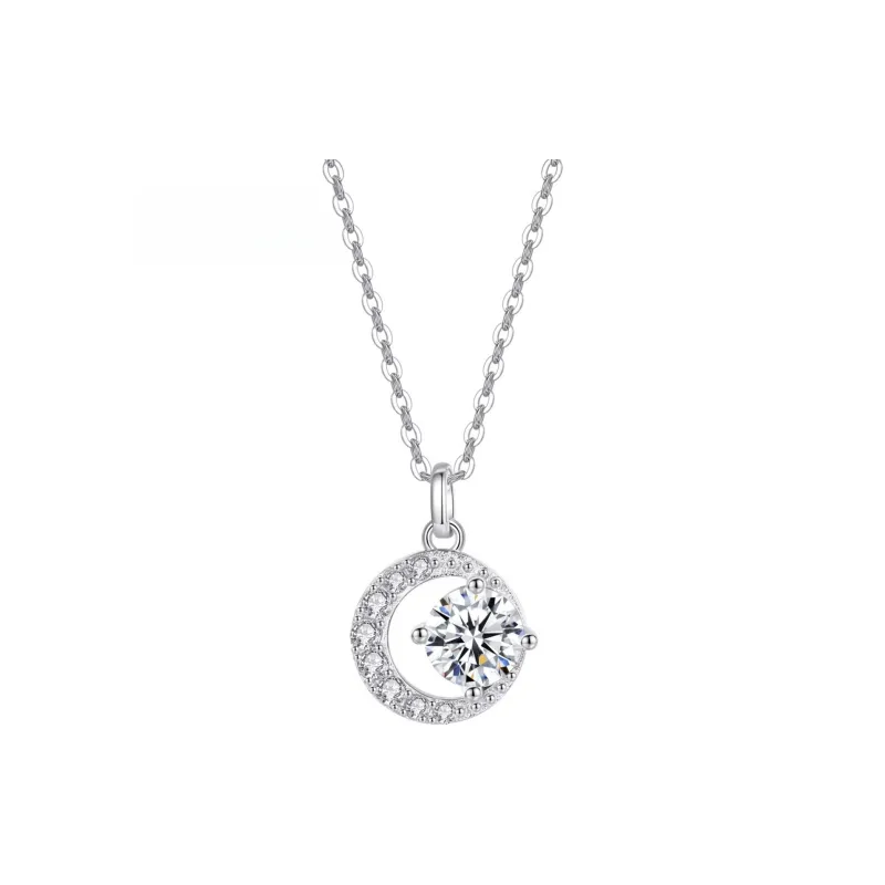 Di Su Xing 999 Fine Silver Zircon Necklaces Women's-0