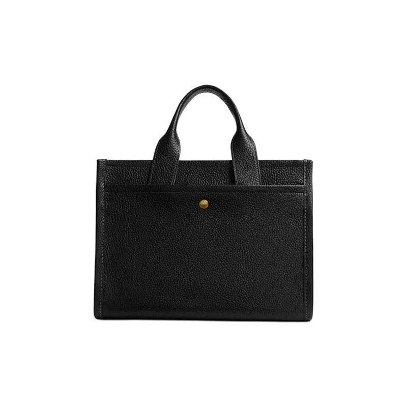 COACH Cargo Leather Tote Bag Shopping Bag Handbag Large Size Women's Black-2