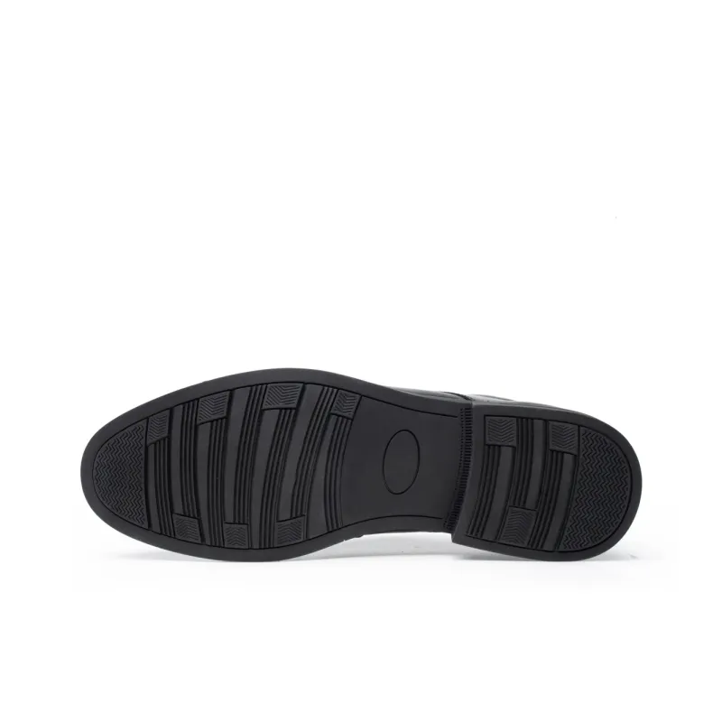 FED Dress Shoes Men Low Top Black-4