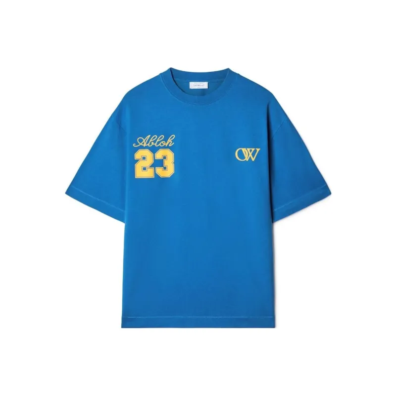OFF WHITE FW23 T Shirt Loose Fit Unisex Blue-0
