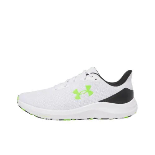 Under Armour Charged Pursuit 4 Anti Slip Wear Resistant Low Top Casual Running Shoes Men's White