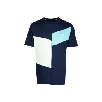 LACOSTE Logo-patch Panelled T-shirt