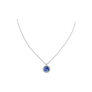 Tommy Hilfiger Stainless Steel Cubic Sodium Diamond Necklaces Women's Silver