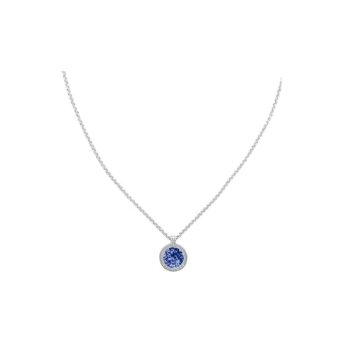 Tommy Hilfiger Stainless Steel Cubic Sodium Diamond Necklaces Women's Silver