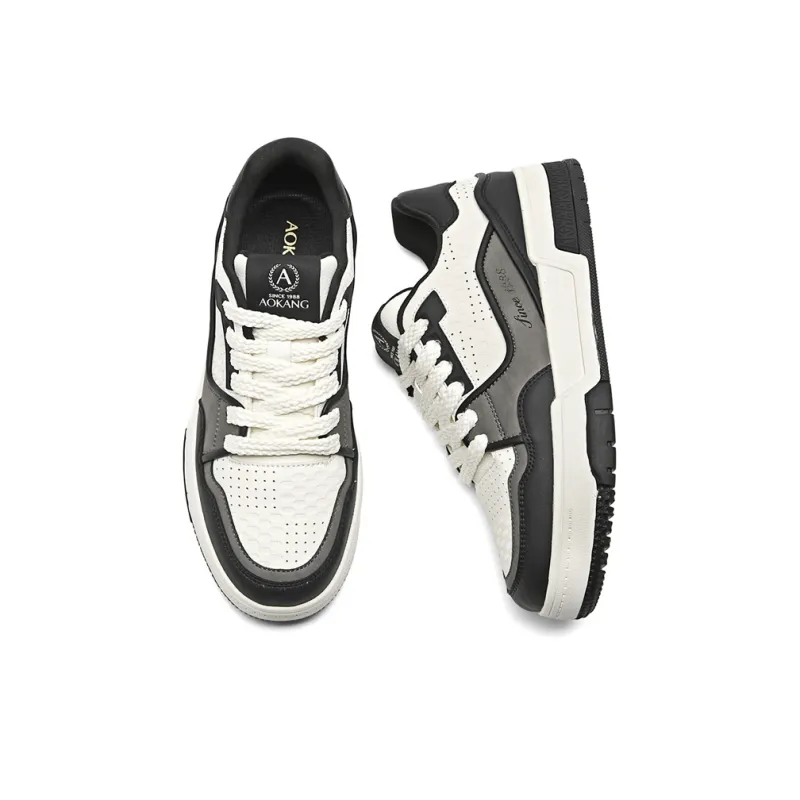 AOKANG Air Force One Series Anti Slip And Wear Resistant Lightweight Height Increasing Low Top Skateboard Shoes Men's-3